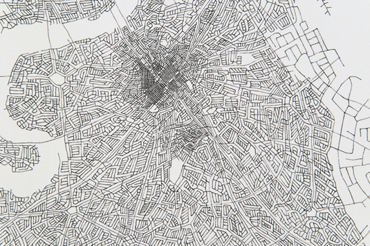 Robert Walden - Ontological Road Map 090110 Ink on paper.