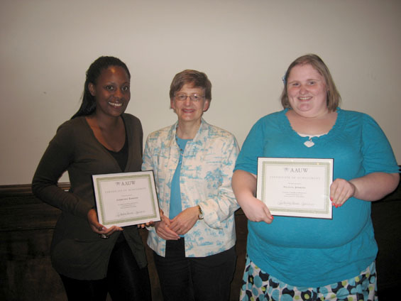 Courtney Edmond of Cleveland (left), Felicia Jenkins of Shaw (right), and Susan Allen Ford (center) 