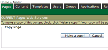 Clone Page Example