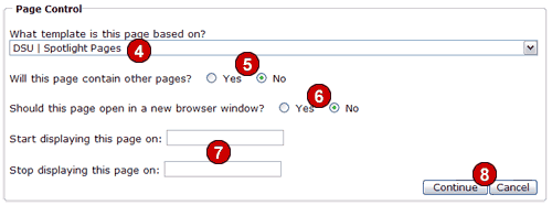 Create a New Page Example