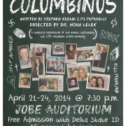 The Delta Players will present Columbinus on April 21-24 in Jobe Auditorium.