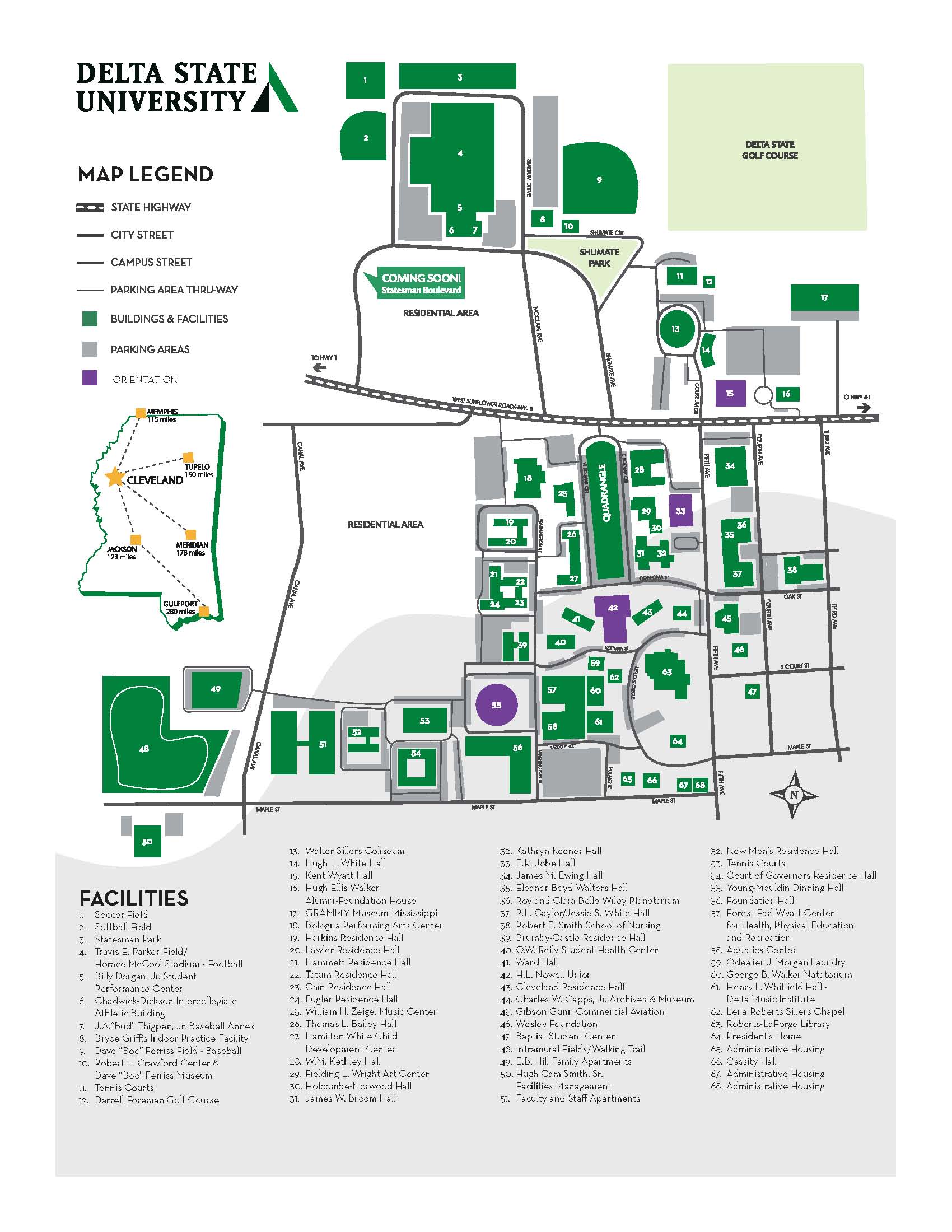 Orientation Campus Map Student Affairs