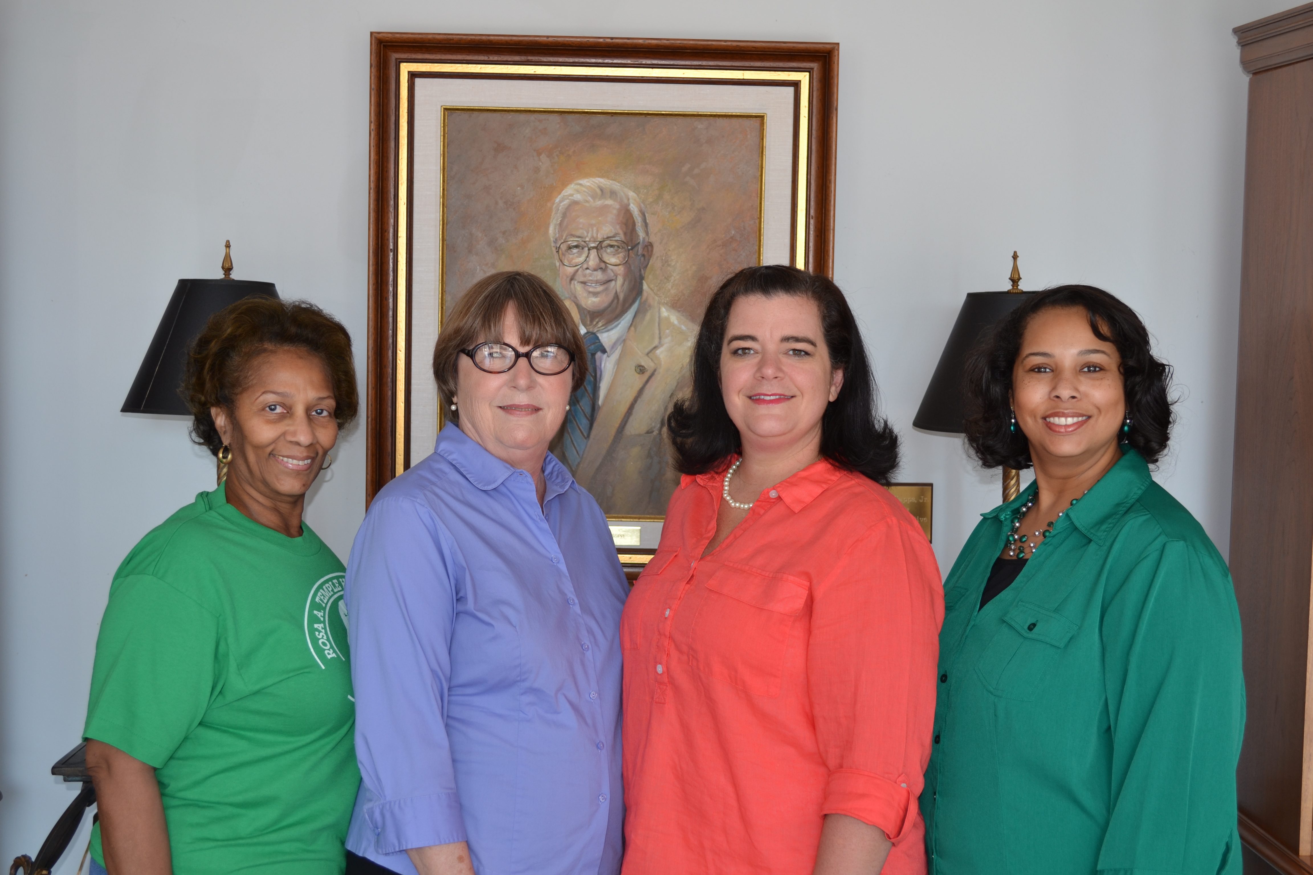 PHOTO:   The Lucy Somerville Howorth Outstanding Woman of the Delta Award committee members are Georgene Clark, Ann Ashmore, Emily Jones, and Joi Phillips. Not pictured are Myrtis Tabb and Lisa Miller. 