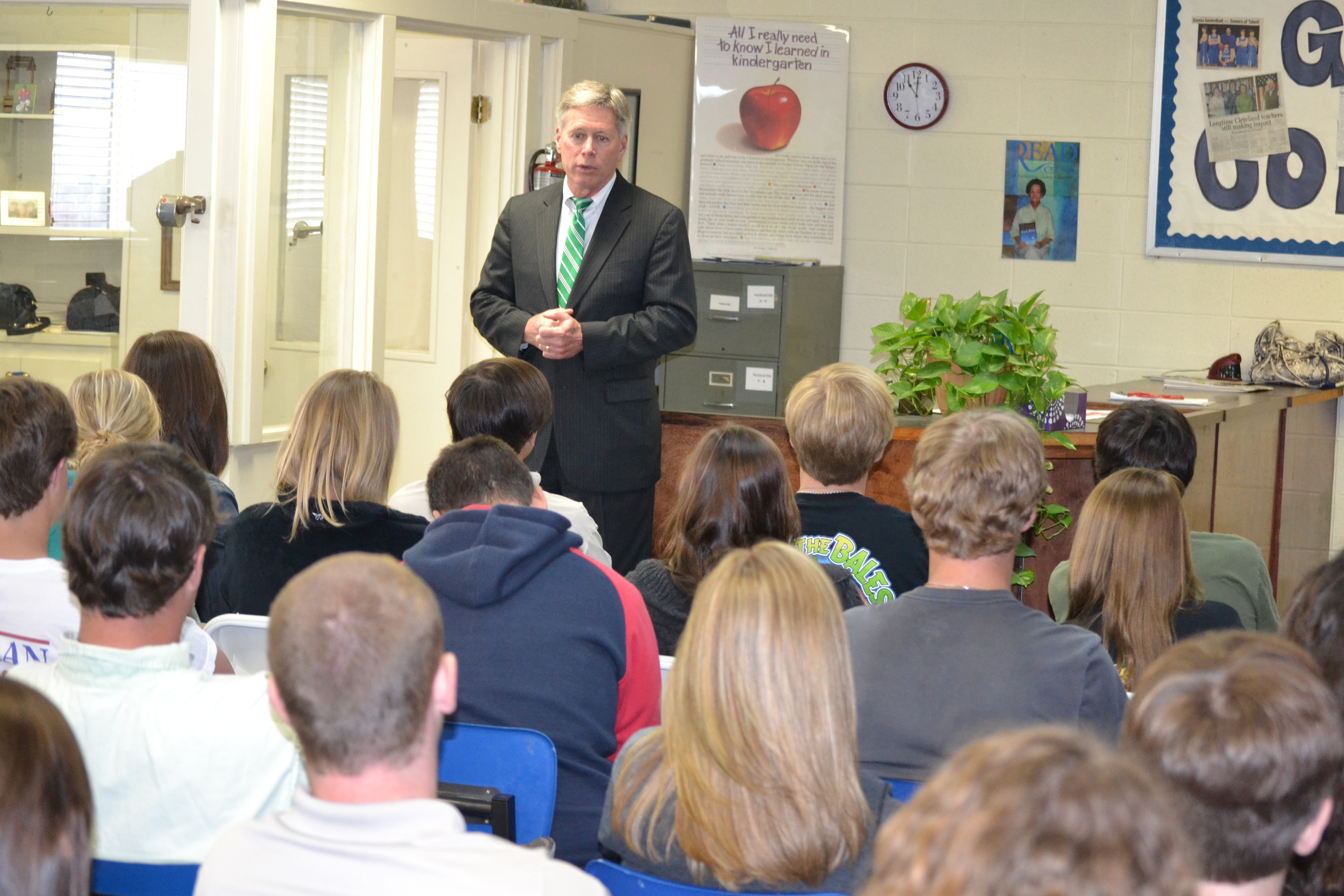 President LaForge was front and center at Bayou Academy.