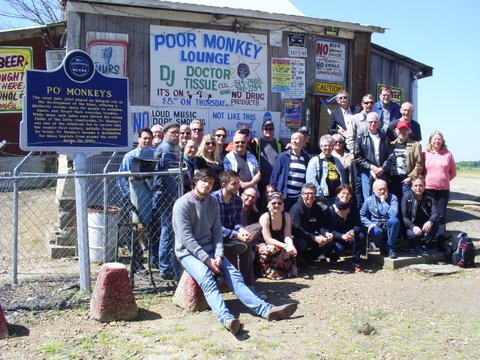 Photo:  Swedish Blues fans at Po' Monkey's Lounge in Merigold.  Photo by Lee Aylward.