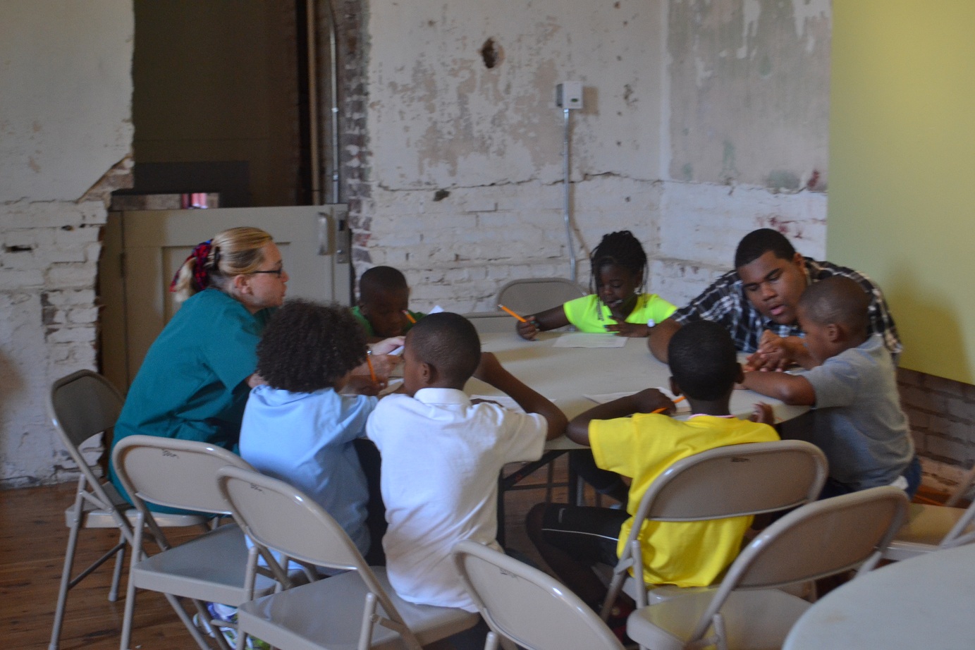 PHOTO: Draughon McPherson, Delta State University Dietetics Instructor, provides instruction to campers.