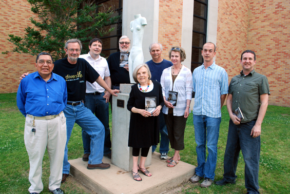 (left to right) Ben Burgos, Bill Hays, Mike Smith, Terry Everett, Dorothy Shawhan, Jim Tomek, Yvonne Tomek, Ky Johnston, and Jerome Billingsley