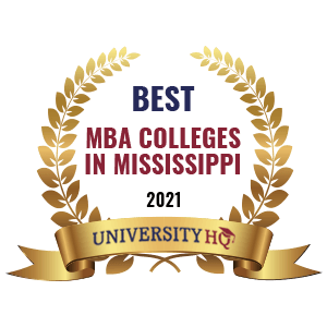 University HQ Best MBA Colleges in Mississippi 2021 badge