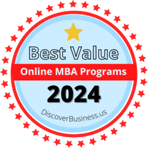 DiscoverBusiness.us Best Value Online MBA Programs 2024 badge