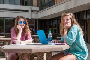 Relax on your back patio behind the Student Union.