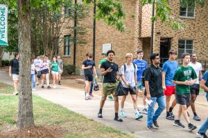 Students on a Delta State University Campus Tour.