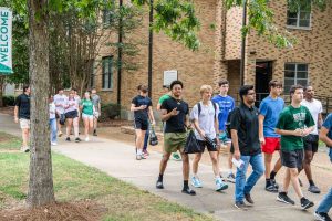 Students on a Delta State University Campus Tour.