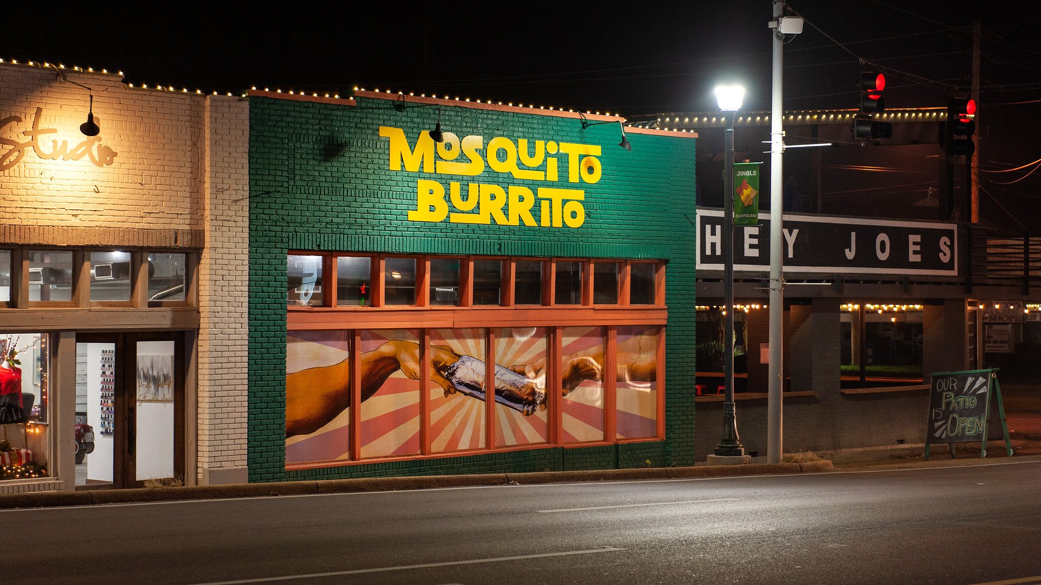 Exterior view of Mosquito Burrito Restaurant