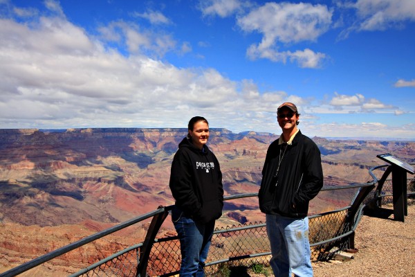 Alexis Clausner and Chris Rogers at the Grand Canyon after the GITA AZ Annual Conference.