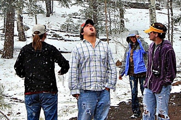 Jessica Griffith (Parrot), Destry Harmon, Robin Dye, and Chris Smith in Northern AZ after the GITA Conference.