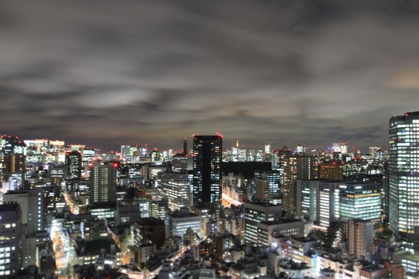 Downtown Tokyo at night at the GITA Japan Annual Conference.