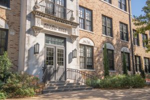 Front entrance of Broom Hall on the Delta State University campus.