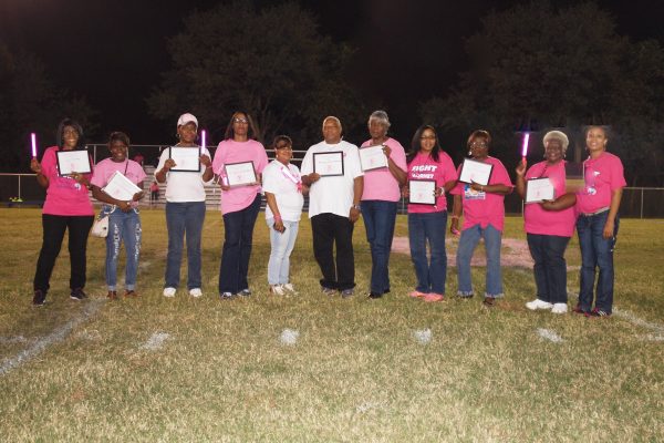 BEEP participated in a pink out football game at J.F.K.High School in Mound Bayou on October 10, 2014. Gail Bailey provided information on breast cancer awareness and breast health.