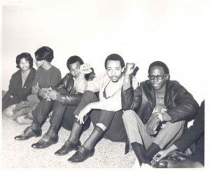 Left to right: Pearlie White, Sharon Burnett, Roy Allen, Willy Cherry, Talmadge Davis