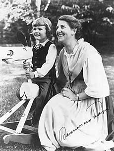 An autographed photo of Baroness Von Trapp signed at Delta State