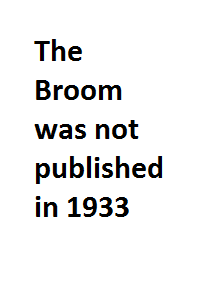 The Broom was not published in 1933