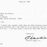 Jim Martin letter