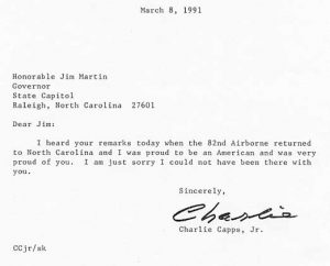 Jim Martin letter