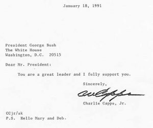 George Bush letter February 1991