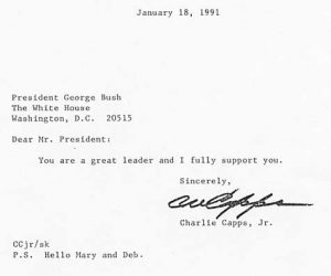 George Bush letter February 1991