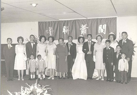 Wedding photograph, B&W.