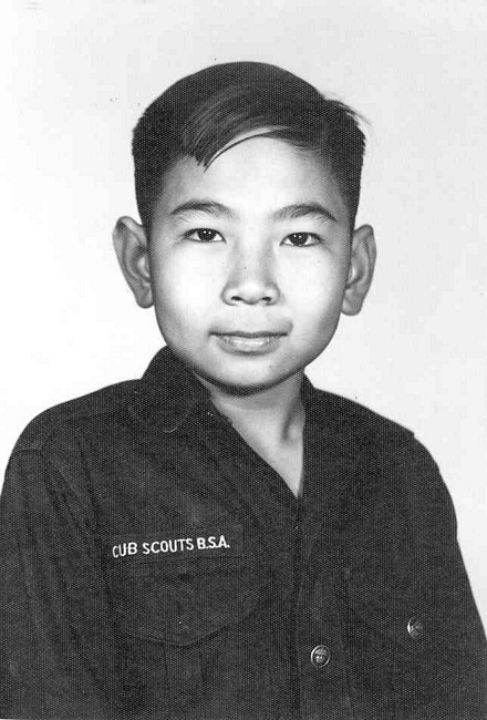 B&W portrait of a young boy.