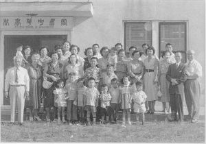 Chinese School class photo, B&W.