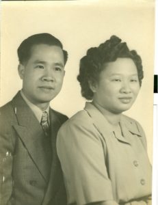 Portrait of couple, B&W.