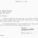 Eugene Williams letter