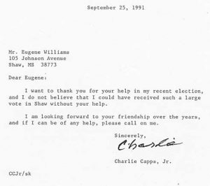 Eugene Williams letter