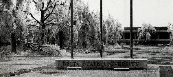 The quad during the Ice storm, 1994