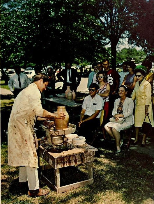 Pottery demonstration, 1968.