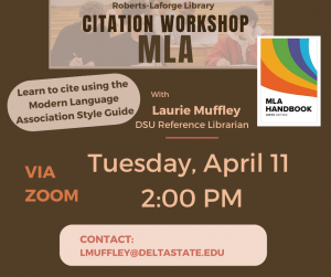 MLA Citation Workshop April 11 2023