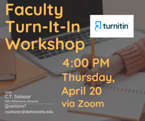 Faculty Turn It In Workshop April 20 2023