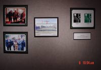 Photographs on a museum display