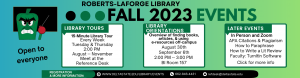 List of Fall 2023 events. Details listed below.