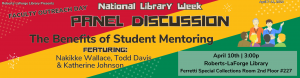 Faculty Outreach Day! The Benefits of Student Mentoring. April 10th at 3 PM.