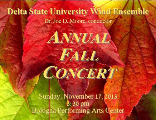 fall poster for wind ensemble concert