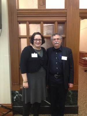 Dr. Luther Brown, director of the Delta Center for Culture and Learning, with Dr. Julia Nguyen, a program officer at the National Endowment for the Humanities in Washington D.C. Nguyen is originally from Natchez.