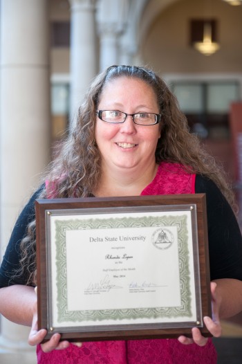 Rhonda Loper, a research and information specialist, is Delta State’s May 2014 Employee of the Month.