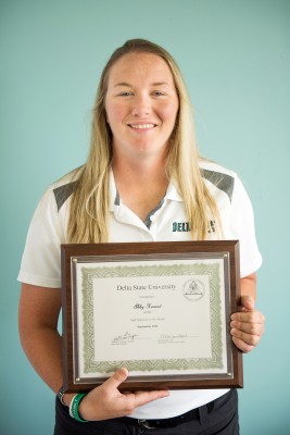 Abby Havard, assistant athletic trainer, is Delta State’s September 2014 Employee of the Month.
