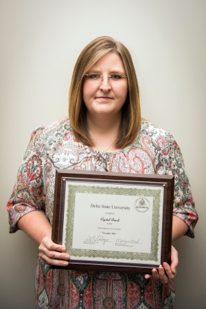 Crystal Beach was honored as the November 2014 Delta State Employee of the Month.