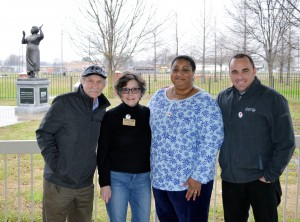 Fred Rosenbaum (left), traveling scholar; Lee Aylward, the Delta Center; Vernita Lyons, tour coordinator; and Ariel Goldstein, tour director.