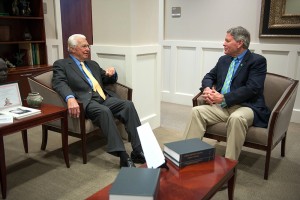 Dr. James Steen (left) with President William N. LaForge.