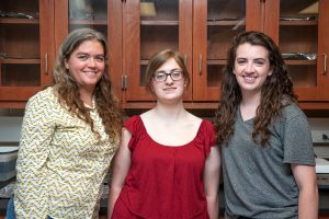 From left: Dr. Sharon Hamilton, Sarah Tierce and Katie Penton.